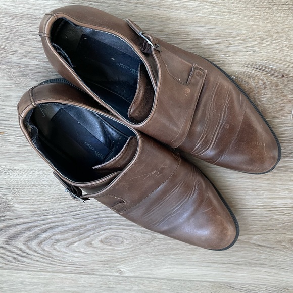 Joseph Abbound Brown Leather Single Strap Buckle Size 8 - Picture 5 of 5